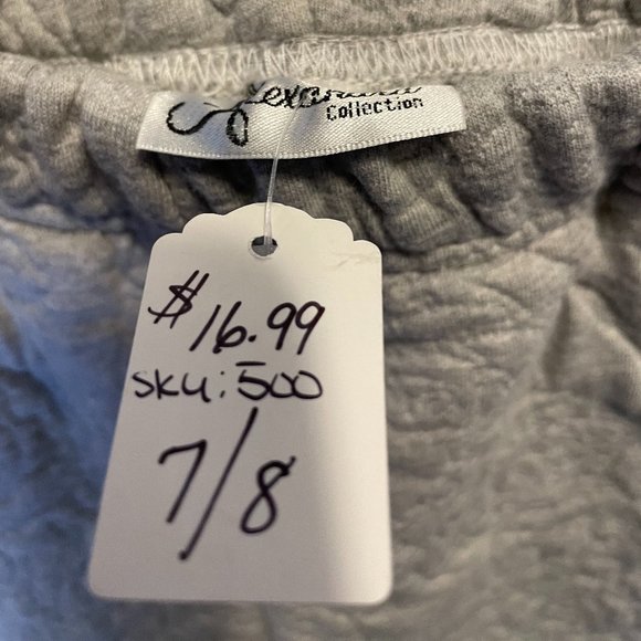 Toddler Floral Grey Quilted Joggers - Picture 2 of 3